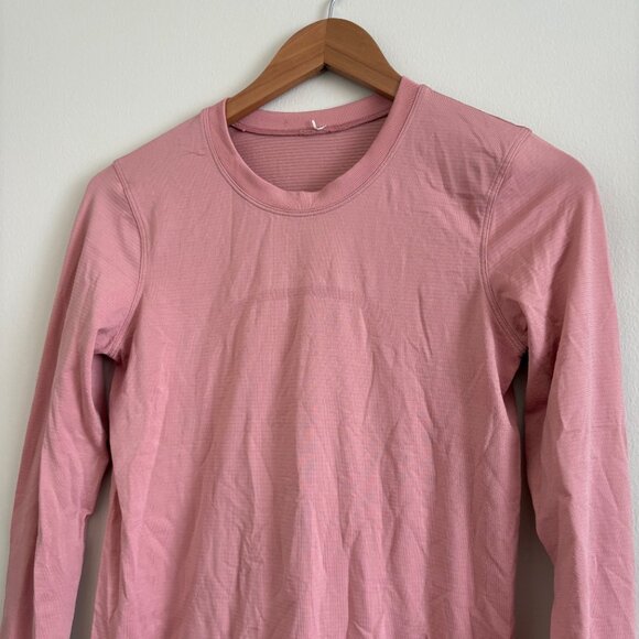 Lululemon Athletic Swiftly Tech Relaxed Long Sleeve Shirt Pink Women’s Size 2 - Picture 3 of 8